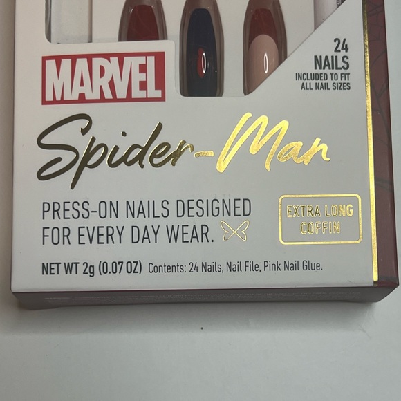 Clutch Nails Marvel Spider-Man Press on nails XL Coffin NEW Sealed box - Picture 3 of 11